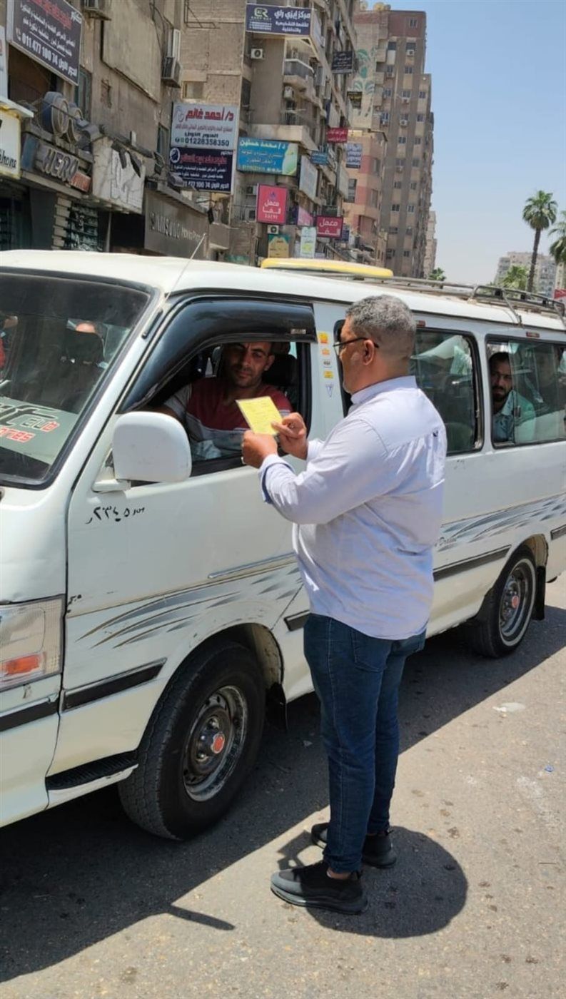 محافظة الجيزة: ضبط ٤٠١ مخالفة سرفيس وفض موقف عشوائى بميدان الجيزة وأخر بالمنيب