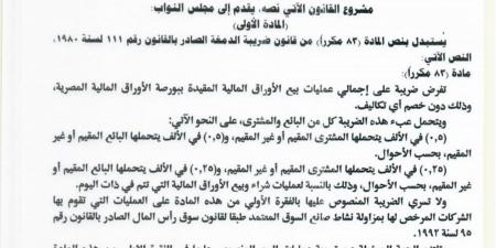 «خطة النواب» تؤجل مناقشة تعديلات قانون ضريبة الدمغة للاثنين المقبل - أقرأ 24