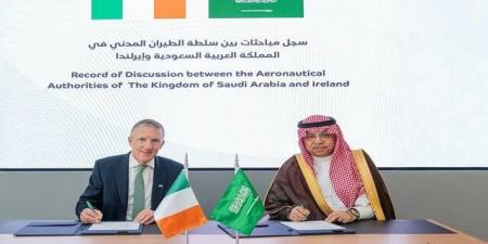 المملكة و"إيرلندا" توقعان سجل مباحثات لتعزيز التعاون في مجال النقل الجوي - أقرأ 24