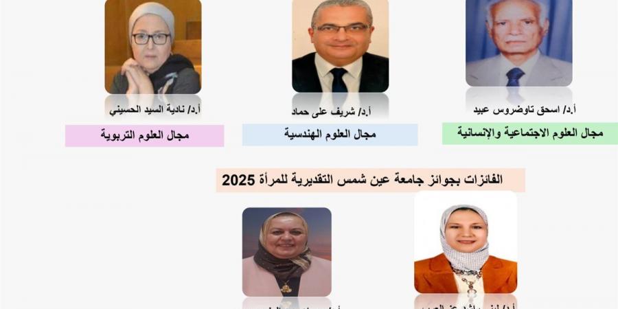 بالأسماء.. القائمة النهائية للفائزين بجوائز جامعة عين شمس 2025 - أقرأ 24