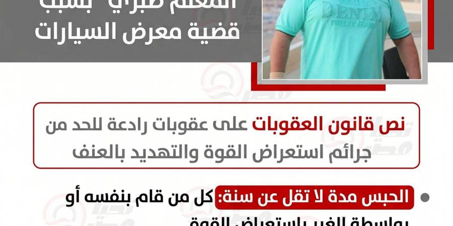 نخنوخ يواجه العدالة.. ما العقوبات التي تنتظر "المعلم صبري" بسبب قضية معرض السيارات وفقا للقانون -  أقرأ 24