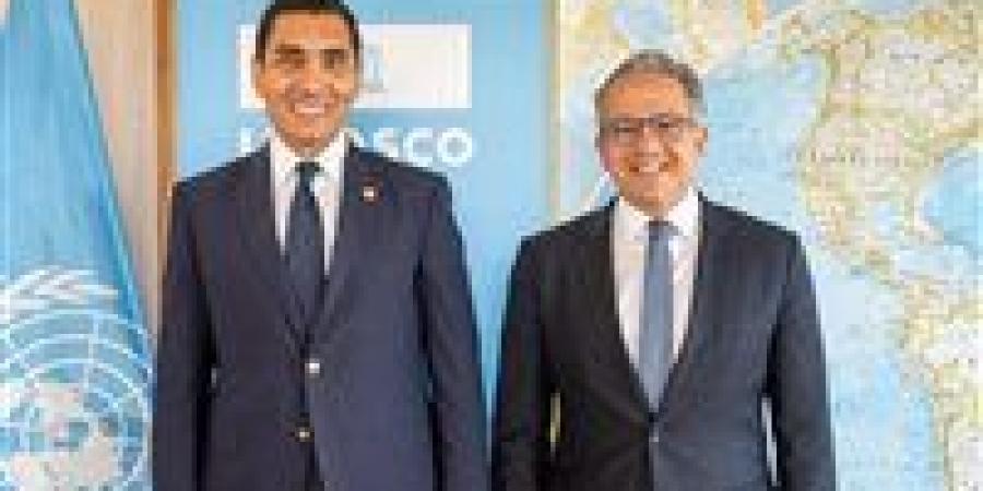 جوهر نبيل يلتقي خالد العناني بمقر اليونسكو لتعزيز التعاون الرياضي والشبابي -  أقرأ 24