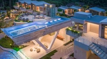 «تحفة معمارية» مسبح معلق يرتفع فوق غابات تايلاند في منتجع فاخر