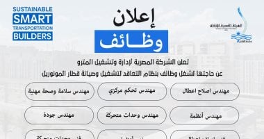 «فرصة ذهبية» وزارة النقل تفتح باب التوظيف لتشغيل وصيانة المونوريل