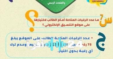 «فرصة لا تعوّض».. تنسيق الجامعات 2025 يتيح للطلاب تسجيل 75 رغبة عبر الموقع الإلكتروني