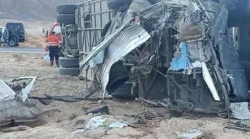 «فاجعة في طريق الرحلة» مصرع شخص وإصابة 18 في انقلاب أتوبيس يقل شباب كنيسة مارجرجس بالمرج