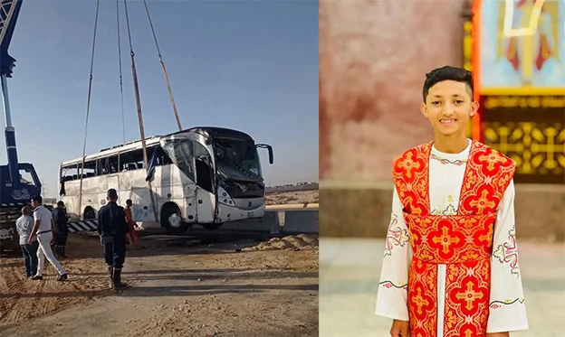 «فاجعة في مطروح» مصرع شاب وإصابة العشرات في انقلاب أتوبيس يقل فوجًا كنسيًا