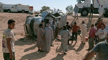 «فاجعة في الوادي الجديد» مصرع مدير الأمن إثر انقلاب سيارته