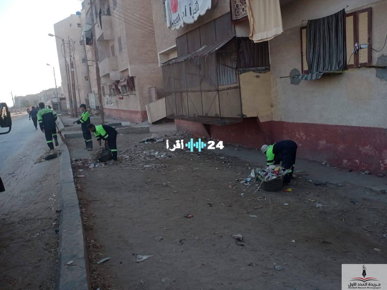 «متابعة حثيثة» رئيس مجلس مدينة المطرية يتفقد مستويات النظافة في الدقهلية