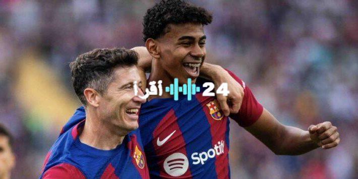 «دعم النجوم» ليفاندوفسكي يقف سدًا منيعًا للدفاع عن لامين يامال