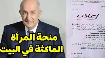 «تمكين وريادة» منحة المرأة الماكثة في البيت بالجزائر تنطلق رسمياً في 2025