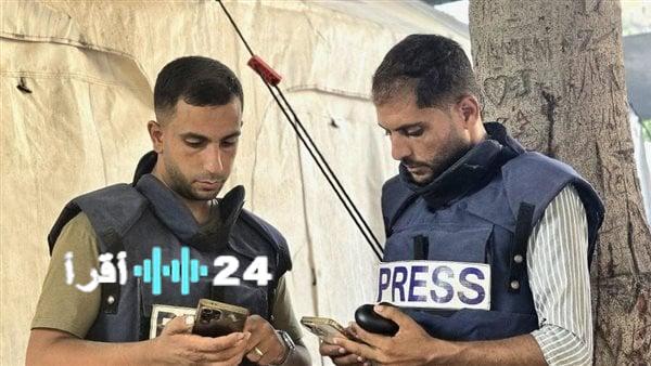استشهاد صحفيين فلسطينيين بقصف إسرائيلي على مخيم بغزة