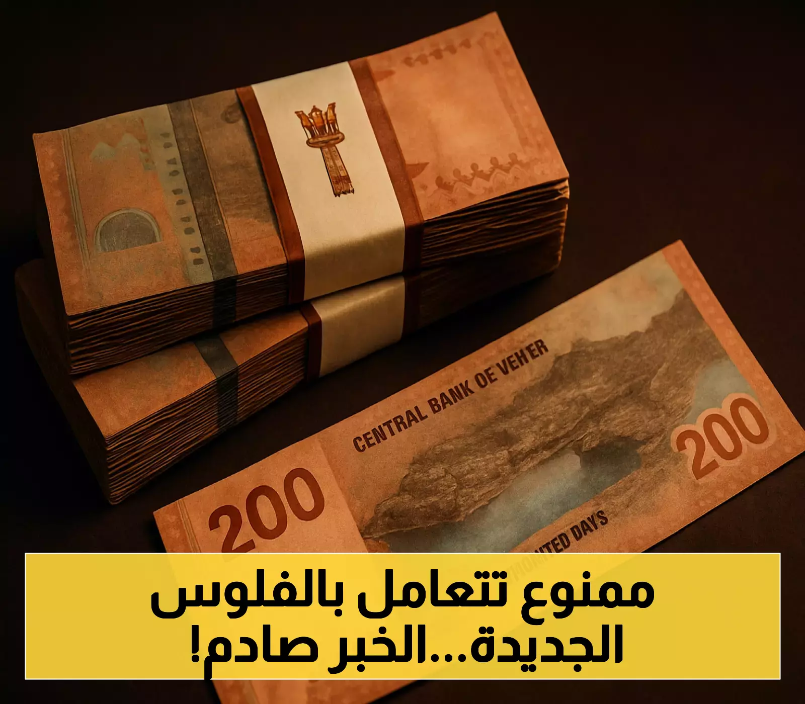 البنك المركزي في صنعاء يحظر تداول عملة أبو 200 ريال الجديدة