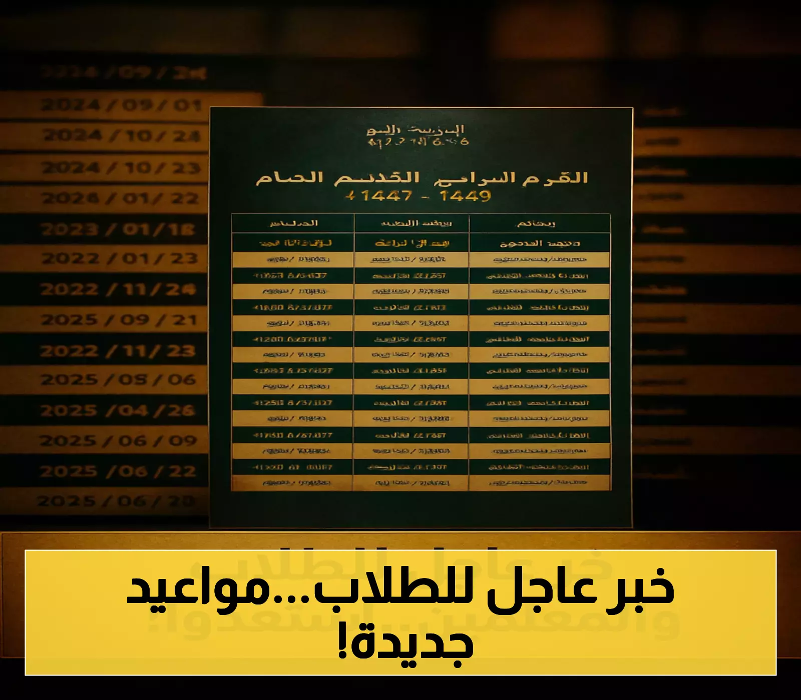 التعليم السعودية تعلن مواعيد التقويم الدراسي 1447 الجديدة