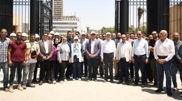 وزير الإسكان ومحافظ القاهرة يتفقدان مشروع تطوير حديقة الأزبكية التاريخية
