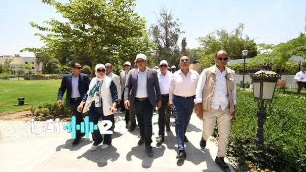 وزير الإسكان ومحافظ القاهرة يتفقدان مشروع تطوير حديقة الأزبكية