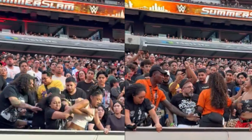 «اشتعال غير متوقع!»: فوضى جماهيرية تجتاح عرض “SummerSlam” وتخطف الأضواء من الحلبة (فيديو)