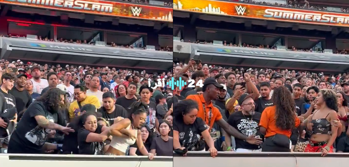 «اشتعال غير متوقع!»: فوضى جماهيرية تجتاح عرض “SummerSlam” وتخطف الأضواء من الحلبة (فيديو)