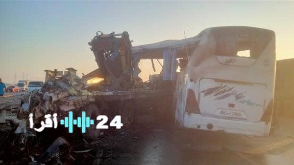 حادث أتوبيس الصحراوي الشرقي آخر الأخبار أسماء الضحايا والمصابين