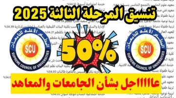 «التعليم تفتح أبواب الأمل» تسجيل رغبات تنسيق المرحلة الثالثة 2025 يبدأ قريبًا