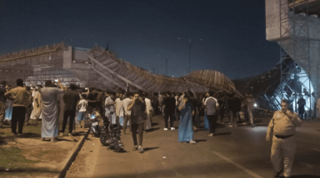 فيديو انهيار جسر كربلاء يسفر عن إصابات وخسائر بشرية