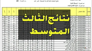 «عاجل وهام» إعلان نتائج الثالث متوسط الدور الثاني 2025 في العراق عبر موقع نتائجنا بصيغة PDF لجميع المحافظات