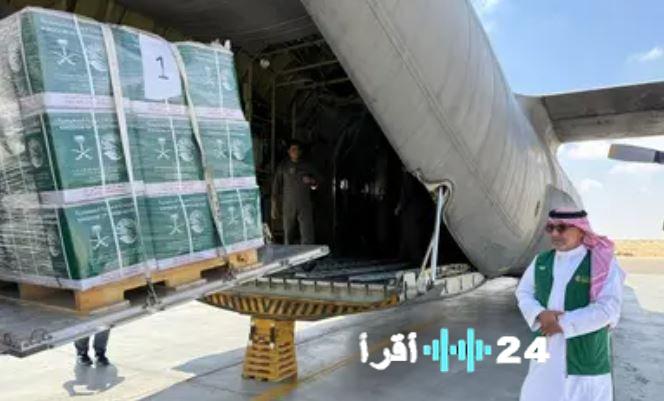 «مساعدات سعودية جوية تصل مطار العريش لدعم الفلسطينيين في غزة»
