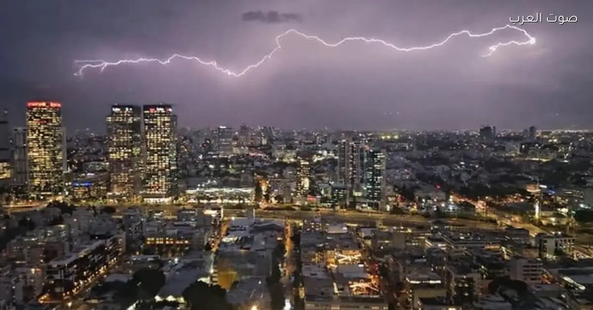 عاصفة بايرون تجتاح إسرائيل مصحوبة بأمطار غزيرة وتحذيرات من خطر الفيضانات