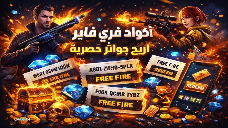 جوائز حصرية.. أحدث اكواد فري فاير النشطة اليوم وخطوات أستبدال الأكواد من الموقع الرسمي - محتوى بلس