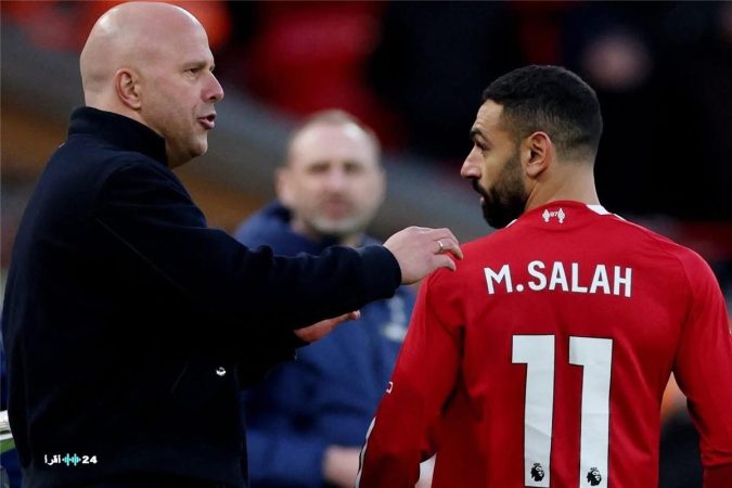 سلوت يوضح موقف محمد صلاح من مباراة ليفربول ومانشستر سيتي