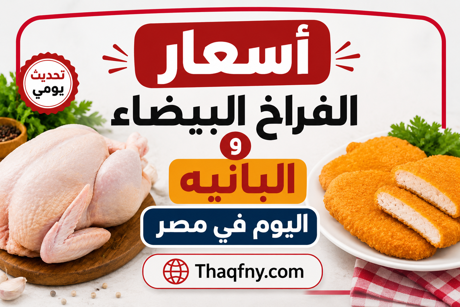مفاجأة في أسعار الفراخ البيضاء والبانيه اليوم ببورصة الدواجن في مصر