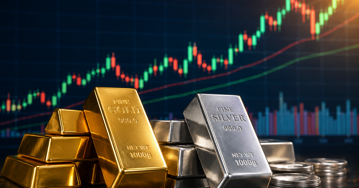 انتعاش أسعار الذهب والفضة العالمية بعد تراجع أسعار النفط والسندات الأمريكية