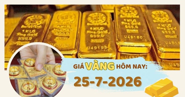 سعر الذهب اليوم 25 يوليو يسجل ارتفاعا بسيطا بمقدار 500 ألف دونغ فيتنامي للأونصة