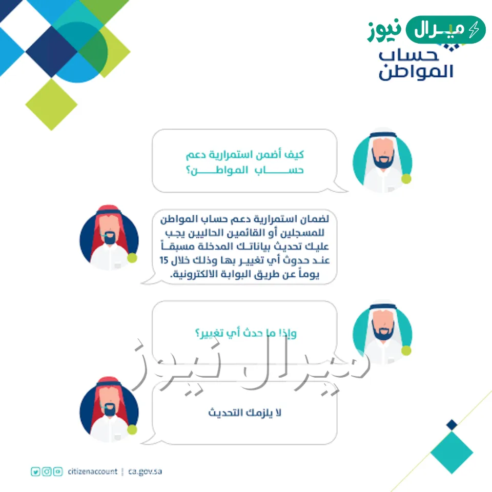 خطوات تحديث بيانات حساب المواطن والمهلة النهائية المحددة لضمان عدم توقف صرف مبالغ الدعم الشهري