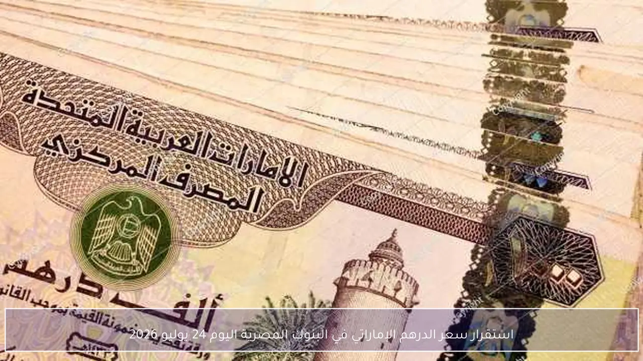 استقرار سعر صرف الدرهم الإماراتي أمام الجنيه المصري بتعاملات 24 يوليو 2026