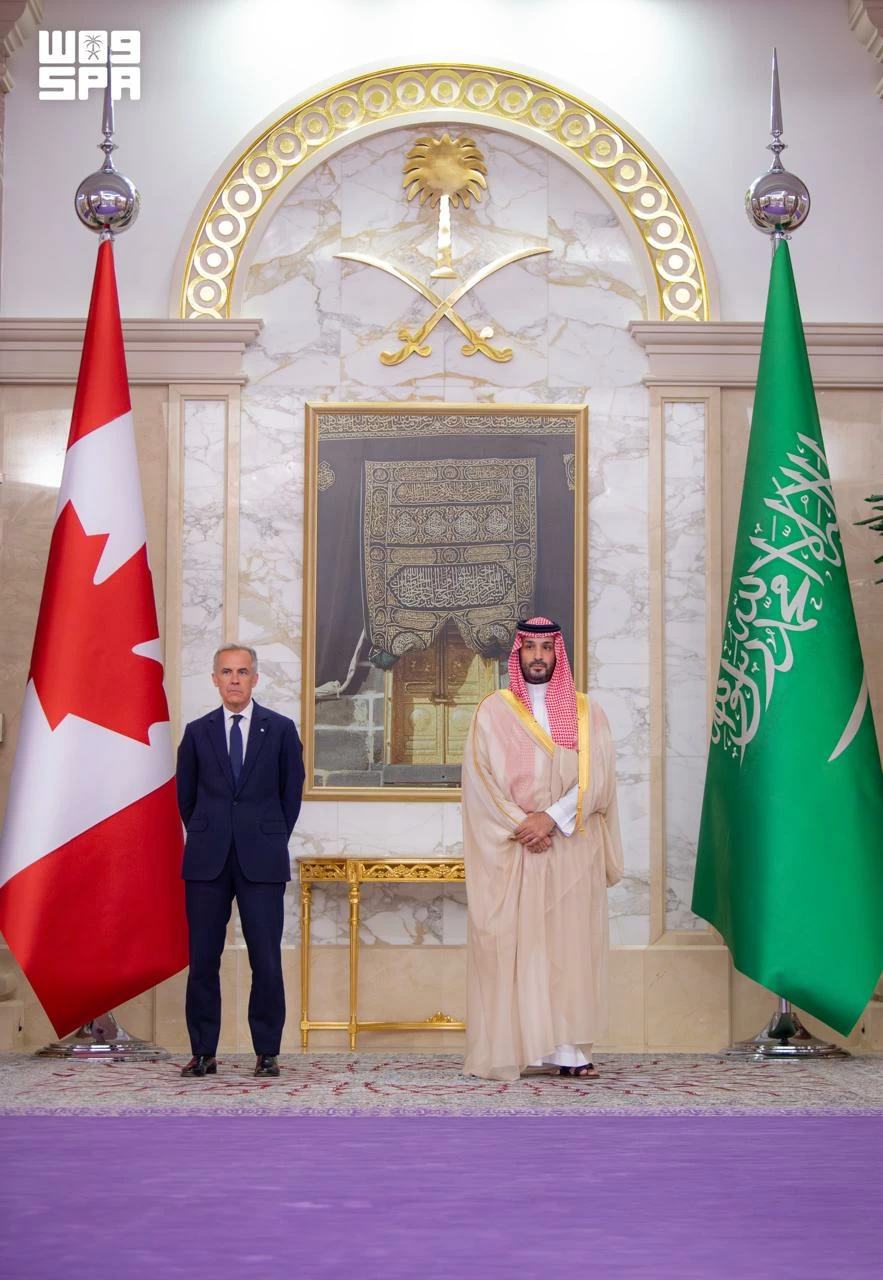 ولي العهد يستقبل رئيس وزراء كندا ويعقد معه جلسة مباحثات رسمية لتعزيز التعاون الثنائي وتعزيز العلاقات الاستراتيجية بين المملكة وكندا