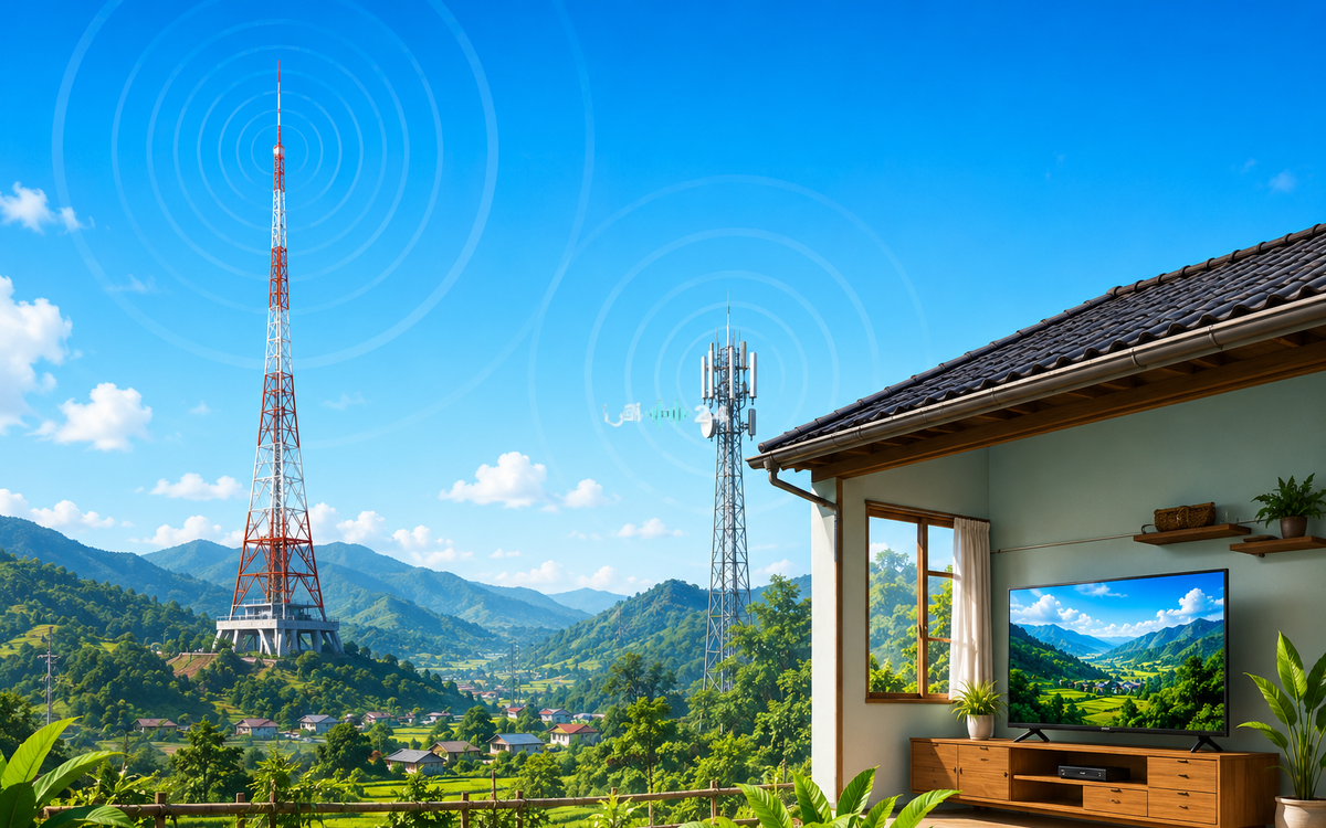 تخطيط 28 قناة ترددية للتلفزيون الرقمي الأرضي في نطاق 470-694 ميجاهرتز.