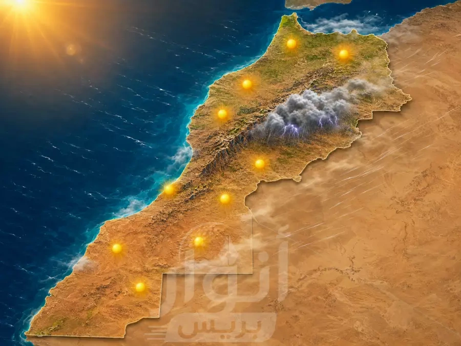 حرارة قياسية تلامس 47 درجة وزخات رعدية مصحوبة بالبرد تجتاح عدة مناطق مغربية الخميستحذيرات من تطرف مناخي بالمغرب بين لهيب 47 درجة وعواصف رعدية ومطرية غداً الخميسطقس المغرب الخميس 13 غشت يشهد موجة حر تصل لـ 47 درجة وزخات رعدية وبَرَد بمدن عدة