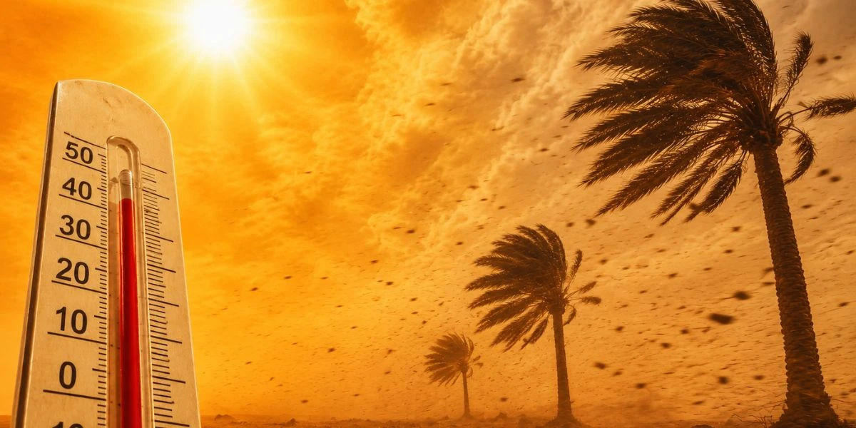 موجة حر ورياح نشطة تضرب عدة مناطق بالمملكة الأربعاء