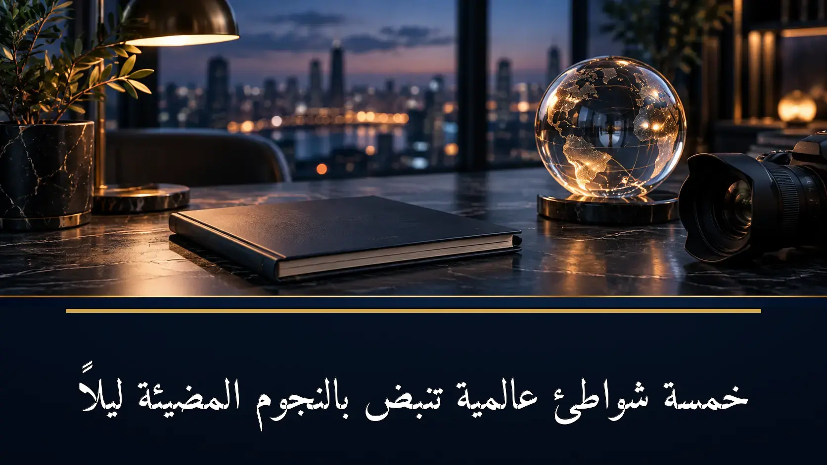 خمس شواطئ عالمية تتلألأ بالنجوم المضيئة ليلاً