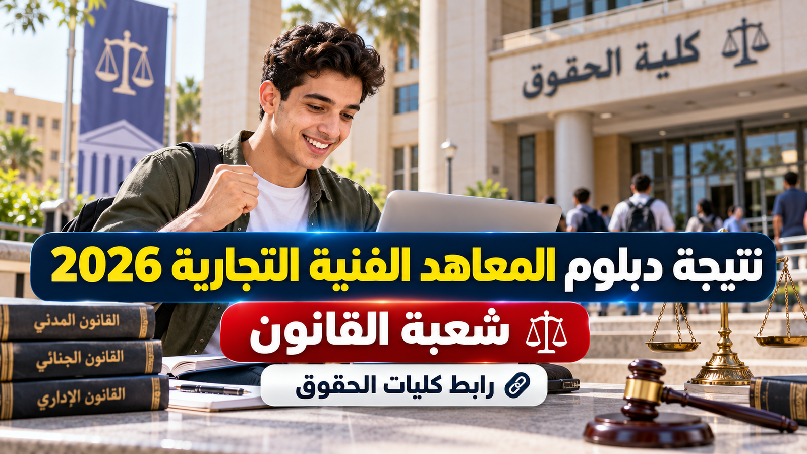 نتيجة دبلوم المعاهد الفنية التجارية 2026 شعبة القانون