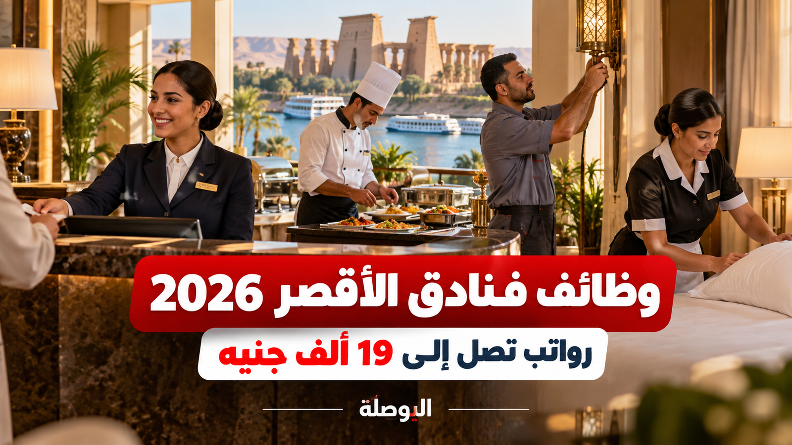 وظائف فنادق الأقصر 2026 برواتب تصل إلى 19 ألف جنيه