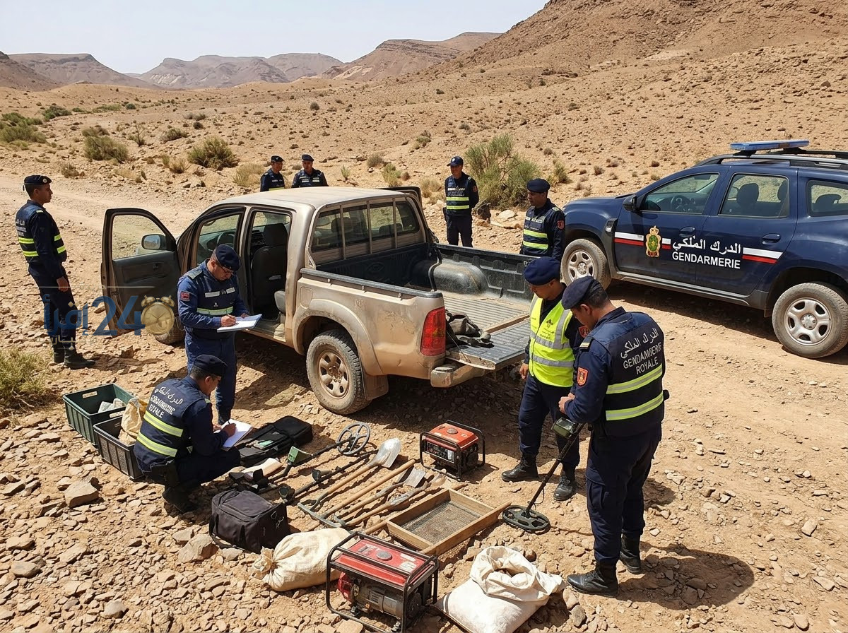 الدرك الملكي يوقف عملية تنقيب غير قانونية عن الذهب في إقليم كلميم إحداث الداخلة
