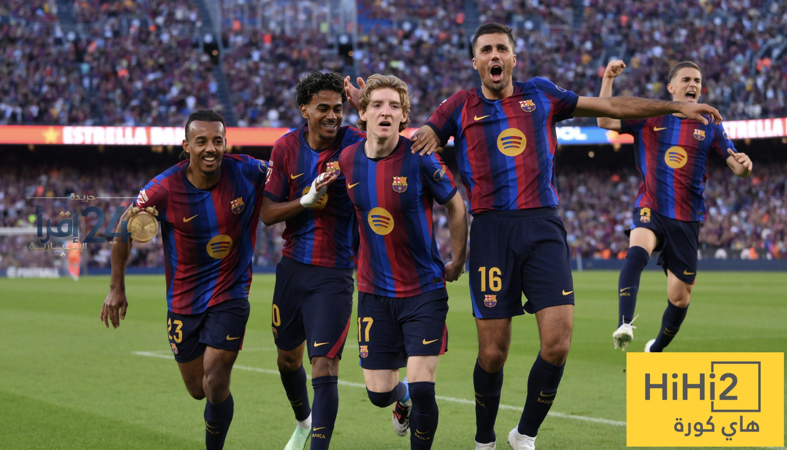 أرقام برشلونة تحسم سباق اللقب وتضع الفريق في مقدمة المنافسة