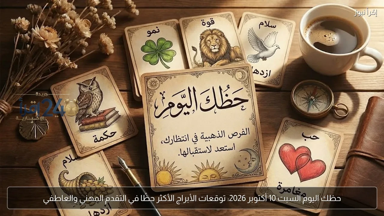 توقعات الأبراج ليوم السبت 10 أكتوبر 2026 حول أكثر الأبراج حظًا في التقدم المهني والعاطفي